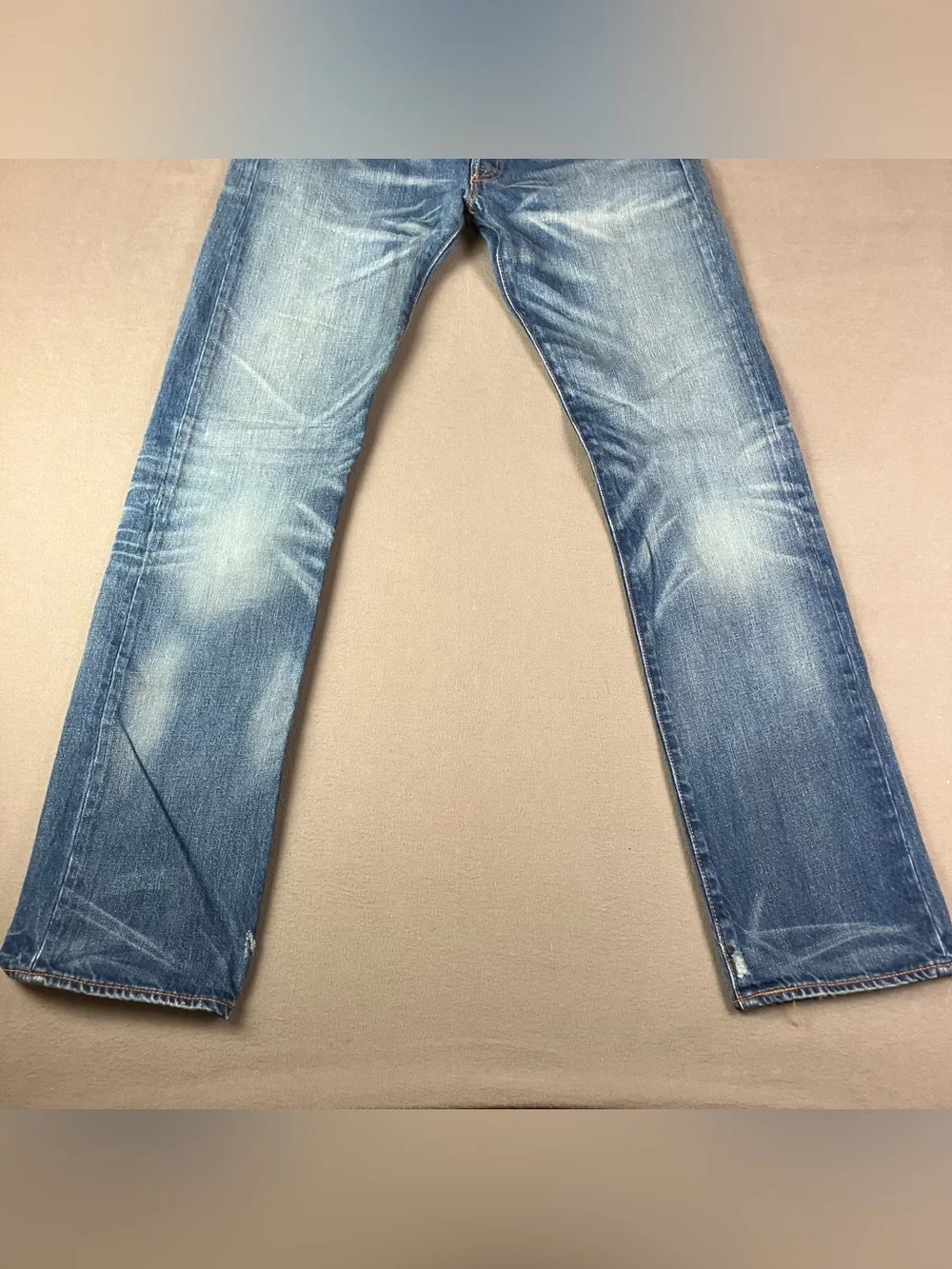 Levis 501 Straight Jeans Men’s Size 33x34 Light Blue Denim Pants Button Fly